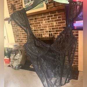 Princess Polly “Some Like it Hot” Lace Corset, US size 2 black